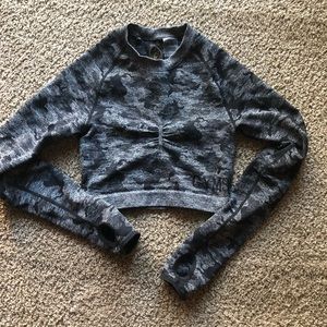 Gymshark Camo Long sleeve Crop Top